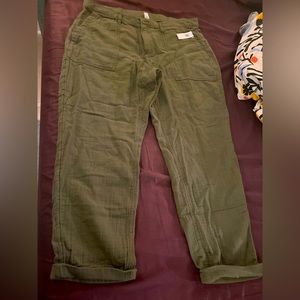 New Olive green relaxed pants